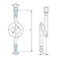 Pressure gauge siphon pipe Type 1350 steel pigtail internal/external thread
